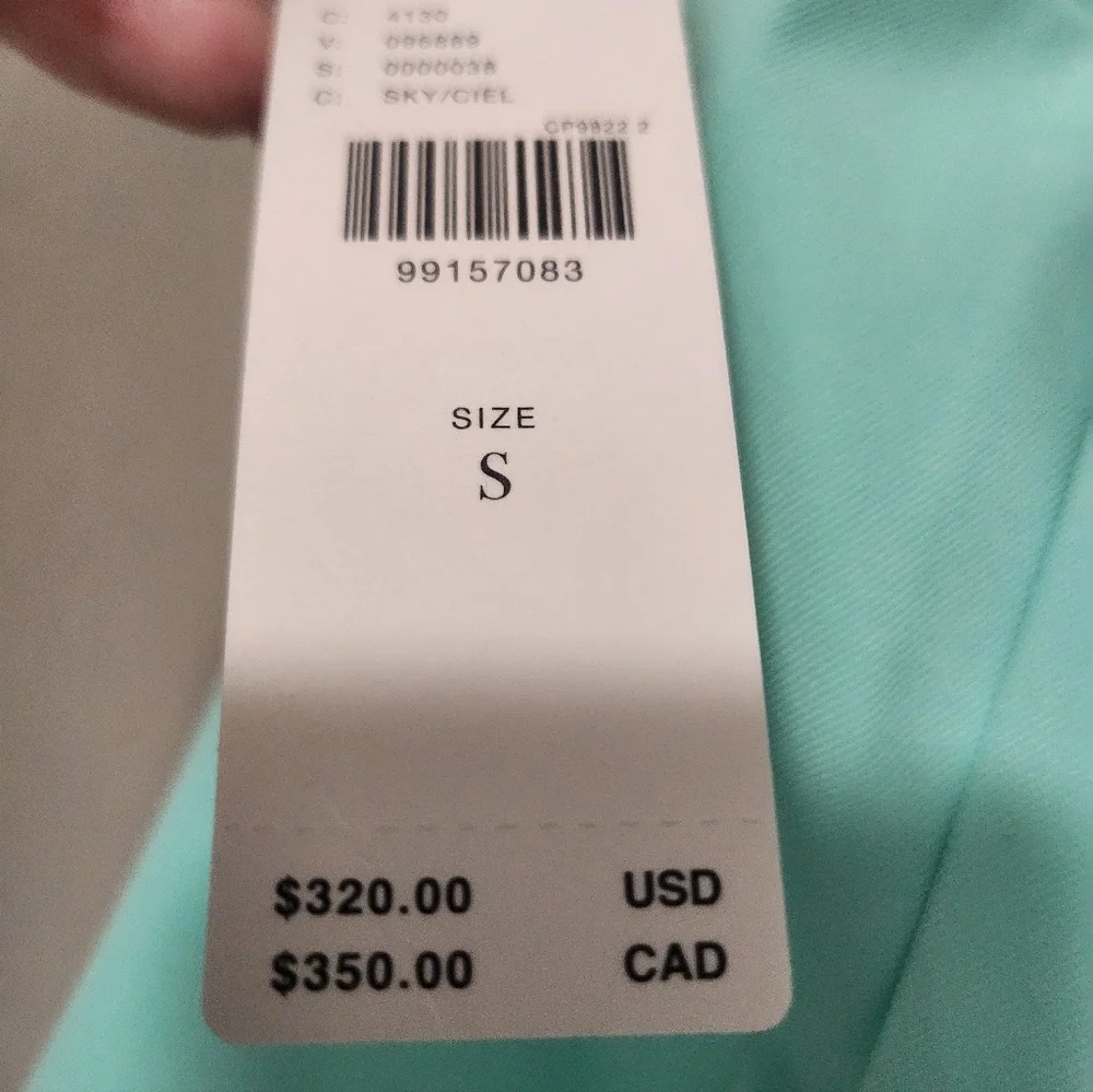 New The Wolf Gang Inka Mini Vest Dress In Aqua - Picture 9 of 9